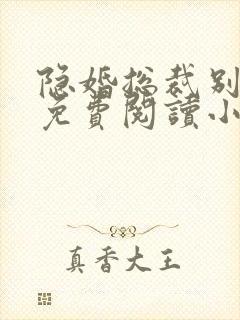 隐婚总裁别太坏免费阅读小说