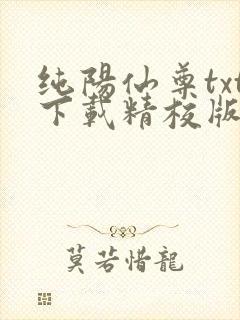 纯阳仙尊txt下载精校版