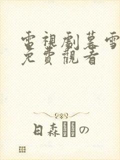 电视剧暮雪倾城免费观看