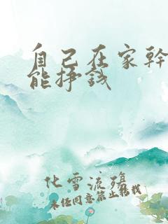 自己在家干点啥能挣钱