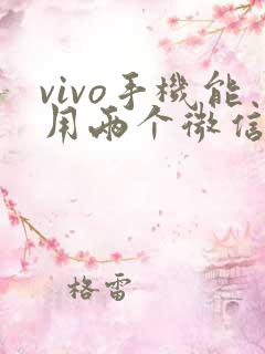 vivo手机能用两个微信吗