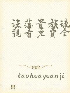 没落贵族琉璃川观看免费全集高清汉字