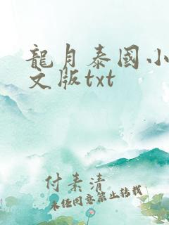 龙月泰国小说中文版txt