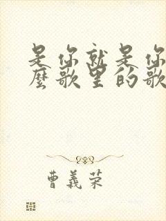 是你就是你是什么歌里的歌词