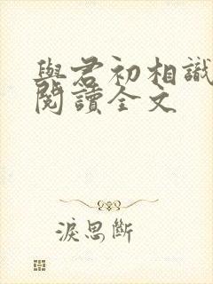 与君初相识免费阅读全文