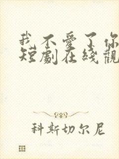 我不爱了你随意短剧在线观看免费