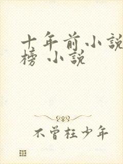 十年前小说排行榜 小说