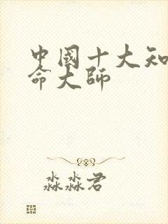 中国十大知名算命大师