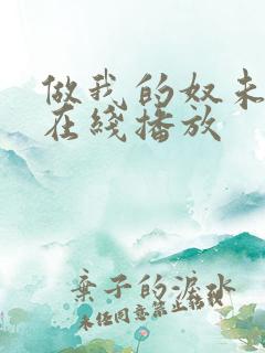 做我的奴未删减在线播放