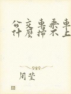 公交车乘车码为什么扫不上