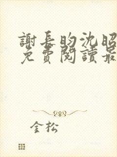 谢长昀沈昭小说免费阅读最新章节