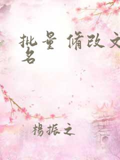 批量 修改文件名