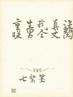 重生我真没想当暖男全文阅读