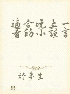 适合晚上一个人看的小说言情推荐