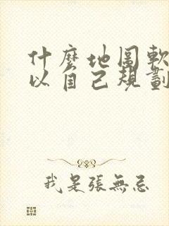 什么地图软件可以自己规划路线