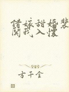 错嫁甜婚裴先生哄我入怀