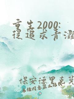重生2000:从追求青涩校花同桌开始网络小说