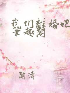 我们离婚吧gl笔趣阁