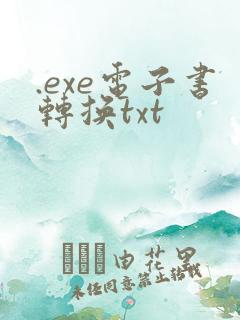 .exe电子书转换txt
