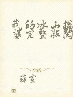 我的冰山总裁老婆完整版阅读