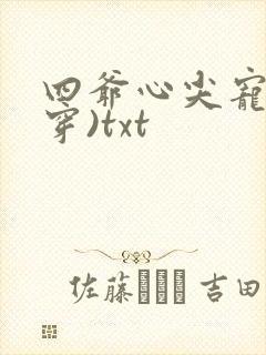 四爷心尖宠(清穿)txt