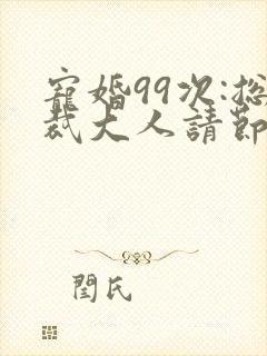 宠婚99次:总裁大人请节制