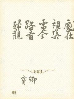 归路电视剧免费观看全集在线播放