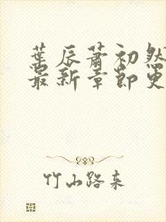 叶辰萧初然最快最新章节更新