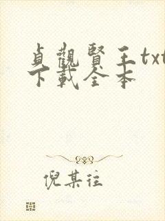 贞观贤王txt下载全本