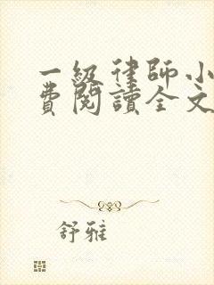 一级律师小说免费阅读全文无删减