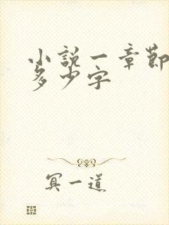 小说一章节大概多少字