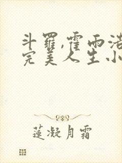 斗罗,霍雨浩的完美人生小说