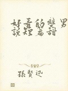 好看的双男主小说短篇甜