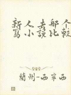 新人去哪个网站写小说比较好