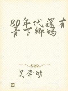 80年代还有知青下乡吗