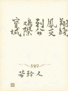 宝鸡到凤翔纸坊城际公交线路