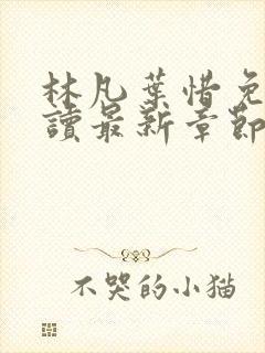 林凡叶惜免费阅读最新章节更新