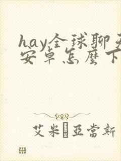 hay全球聊天安卓怎么下载