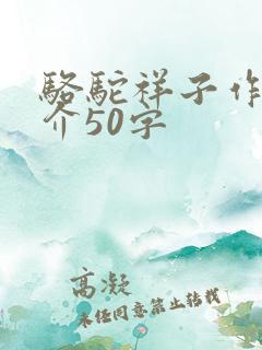 骆驼祥子作者简介50字
