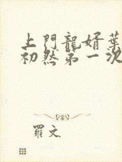 上门龙婿叶辰萧初然第一次