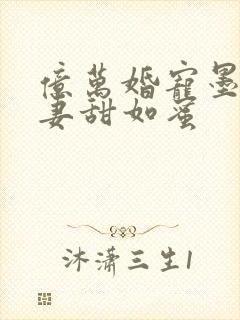 亿万婚宠墨爷宠妻甜如蜜