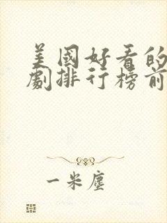 美国好看的电视剧排行榜前十名