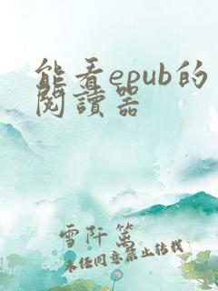 能看epub的阅读器