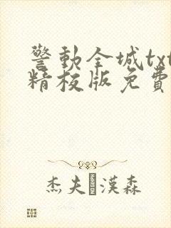 警动全城txt精校版免费阅读