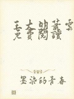 王大明萧云小说免费阅读