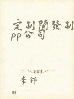 定制开发制作app公司