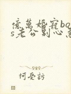 亿万婚宠boss老公别心急