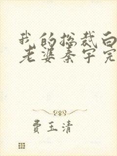 我的总裁白富美老婆秦宇完结版