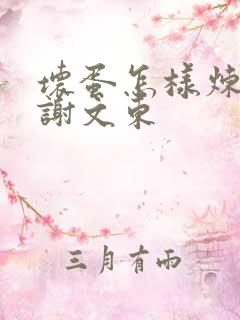 坏蛋怎样炼成的谢文东