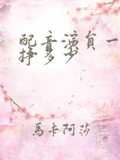 配音演员一个月挣多少